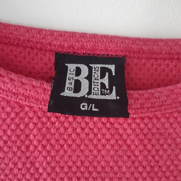 VINTAGE L Oversized Waffled Pink Shirt - Picture 3 of 7